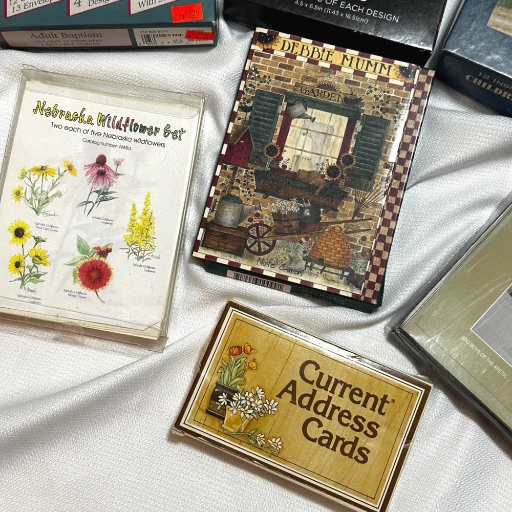 Unused Stationery Lot Greeting Cards Wildlife Nature Faith Multi Excellent Art L